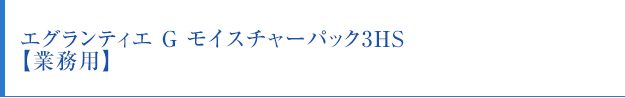 エグランティエ　G　モイスチャーパック3HS【業務用】