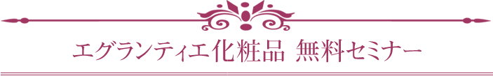 エグランティエ化粧品 無料セミナー